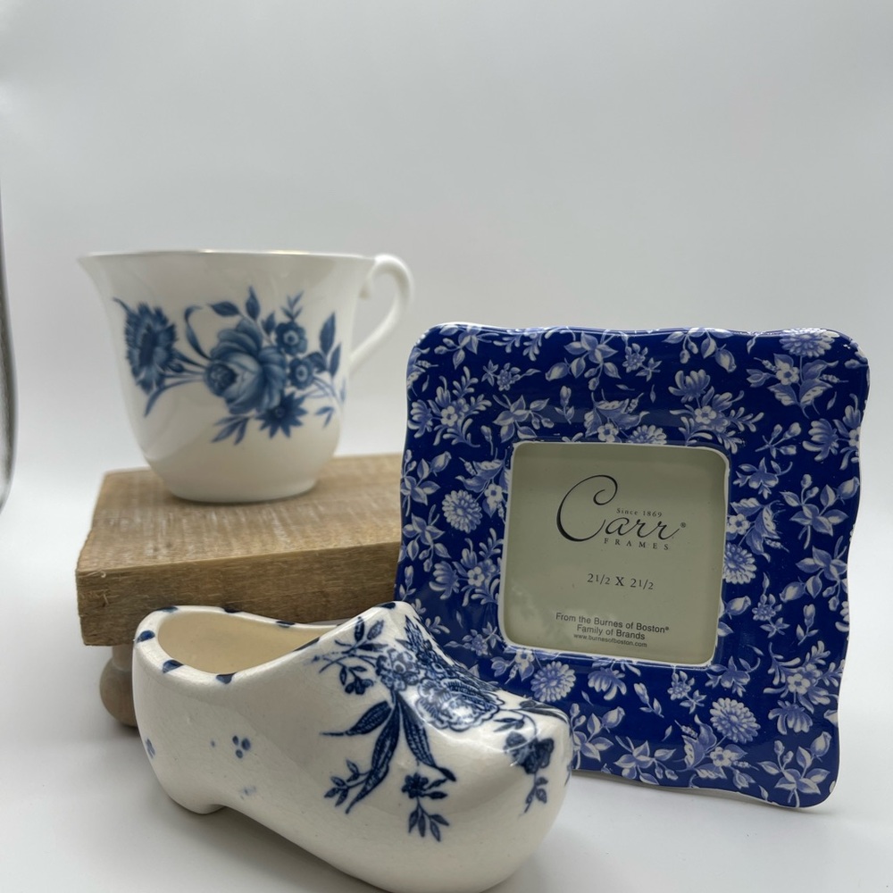Curated Cobalt Blue Whimsy Decor Lot‎ of 3 Items